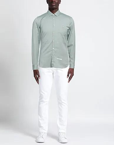 Light green Plain weave Patterned shirt