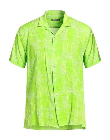 Light green Plain weave Patterned shirt