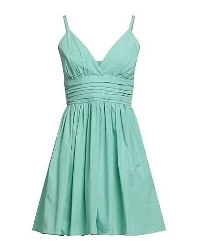 Light green Plain weave Short dress