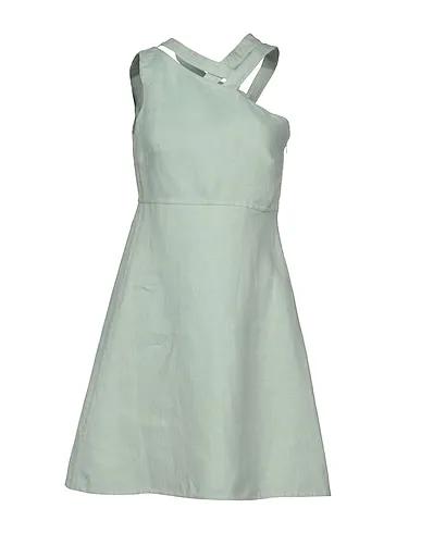 Light green Plain weave Short dress