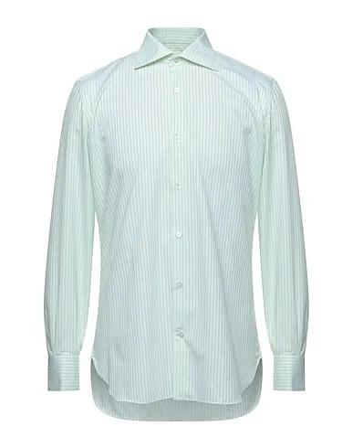 Light green Plain weave Striped shirt