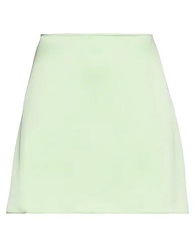 Light green Satin Mini skirt