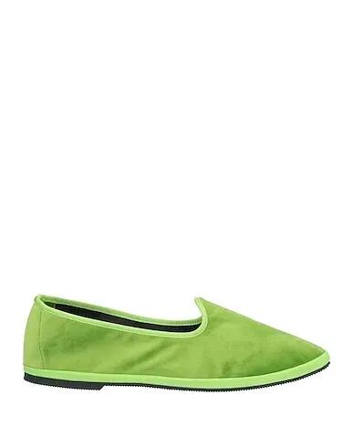 Light green Velvet Loafers