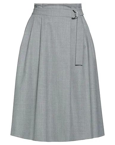 Light grey Cool wool Midi skirt