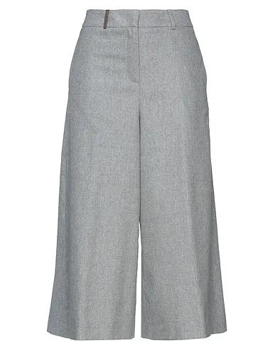 Light grey Flannel Cropped pants & culottes