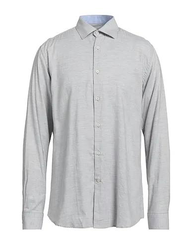 Light grey Flannel Solid color shirt