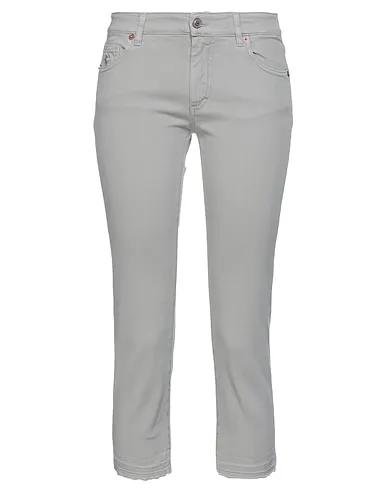Light grey Gabardine Cropped pants & culottes