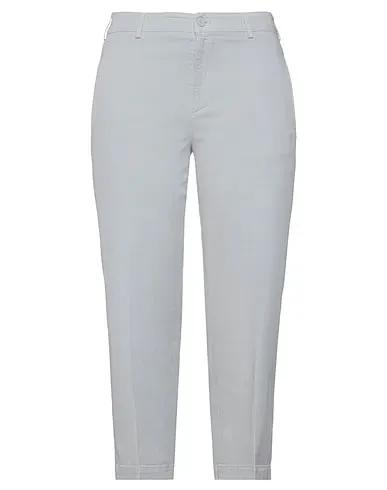 Light grey Gabardine Cropped pants & culottes