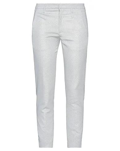 Light grey Jacquard Cropped pants & culottes