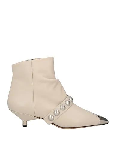 Light grey Leather Ankle boot