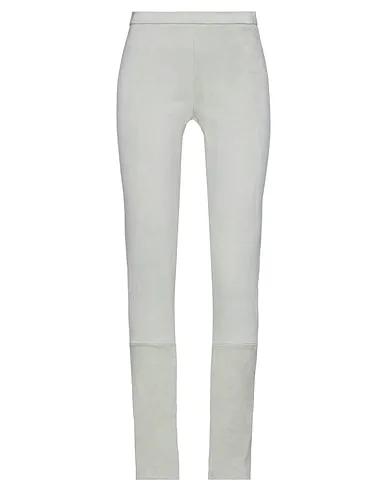 Light grey Leather Leather pant