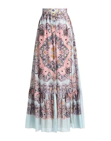 Light grey Plain weave Maxi Skirts