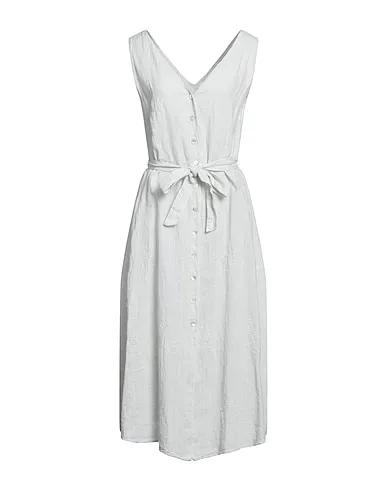 Light grey Plain weave Midi dress