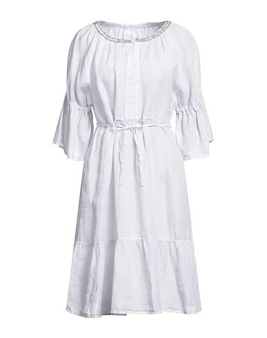 Light grey Plain weave Midi dress