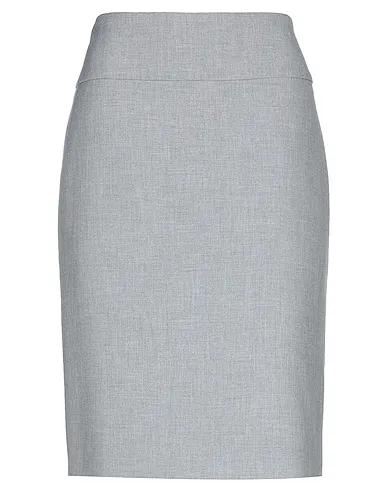 Light grey Plain weave Mini skirt