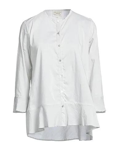Light grey Plain weave Striped shirt