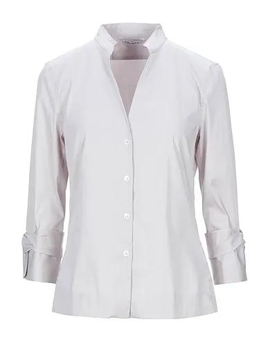 Light grey Poplin Solid color shirts & blouses