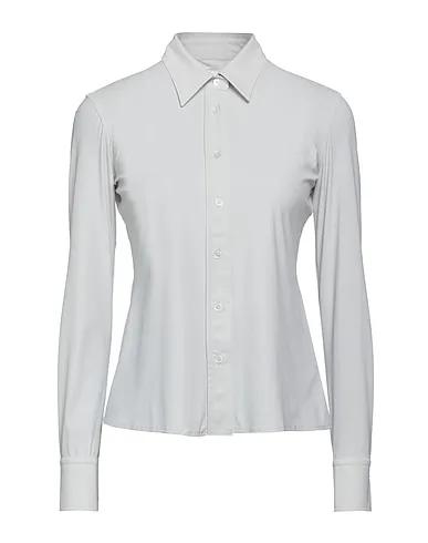 Light grey Synthetic fabric Solid color shirts & blouses