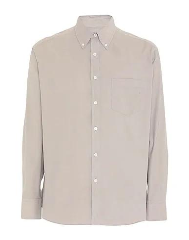 Light grey Velvet Solid color shirt