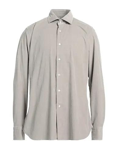 Light grey Velvet Solid color shirt