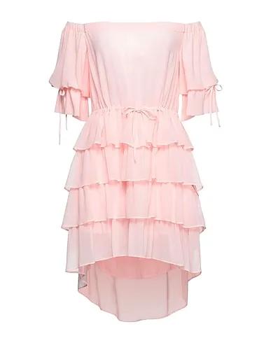Light pink Chiffon Short dress