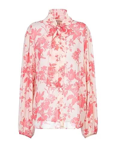 Light pink Crêpe Floral shirts & blouses
