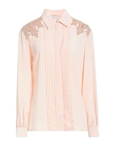 Light pink Crêpe Lace shirts & blouses