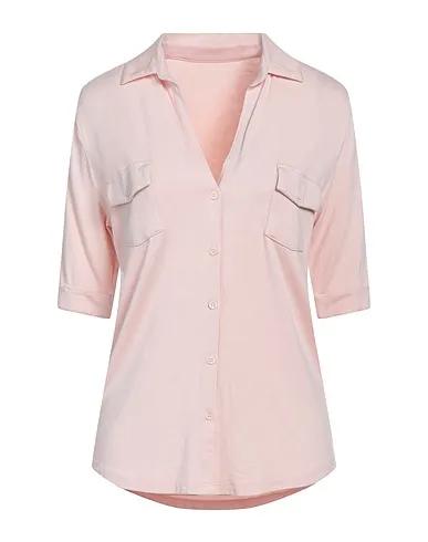 Light pink Jersey Solid color shirts & blouses