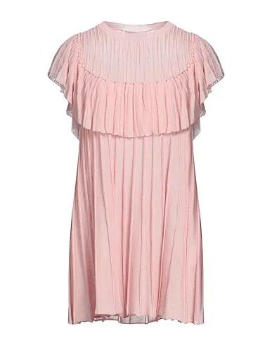 Light pink Knitted Pleated dress