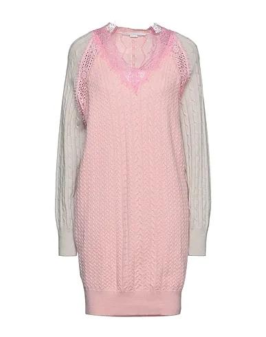 Light pink Knitted Short dress