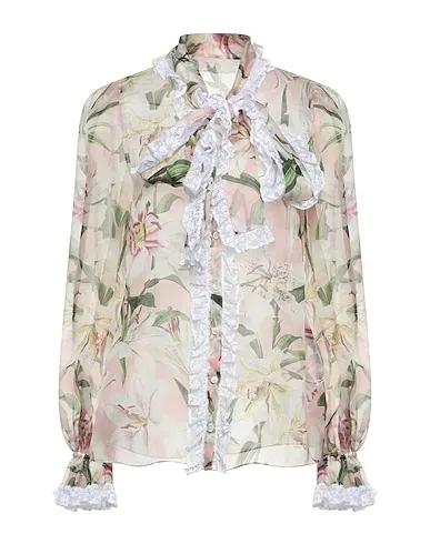 Light pink Lace Floral shirts & blouses