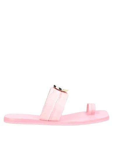 Light pink Leather Flip flops