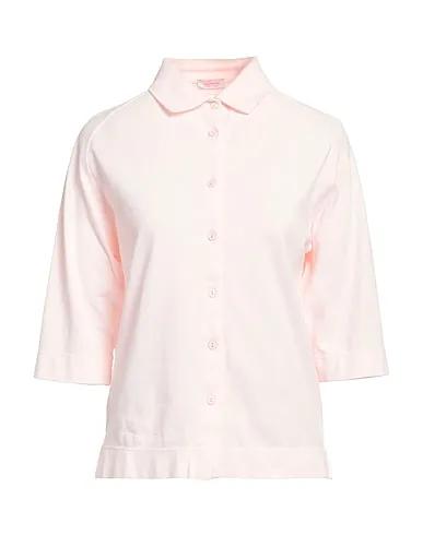 Light pink Piqué Solid color shirts & blouses