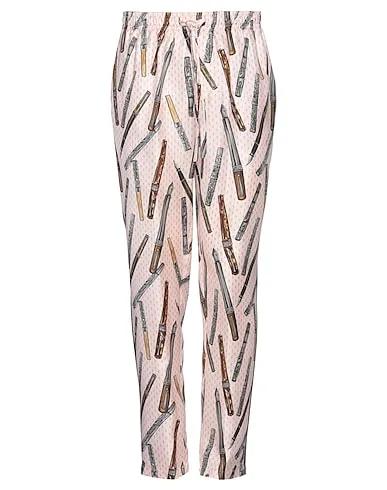 Light pink Plain weave Casual pants