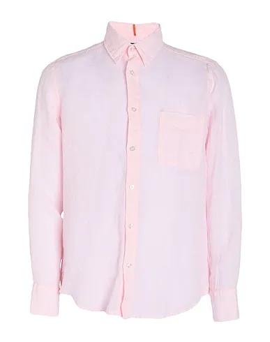 Light pink Plain weave Linen shirt