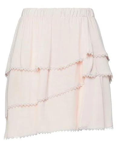 Light pink Plain weave Mini skirt