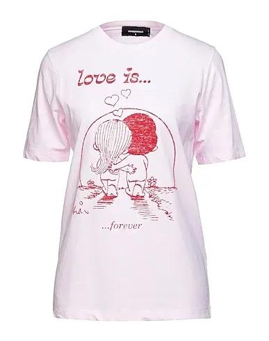 Light pink Plain weave T-shirt