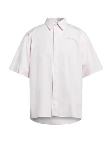 Light pink Poplin Solid color shirt