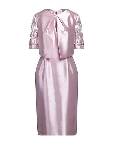 Light pink Satin Midi dress