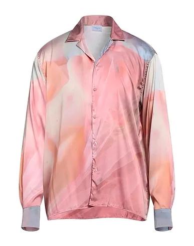 Light pink Satin Patterned shirt