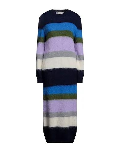 Light purple Boiled wool Midi dress