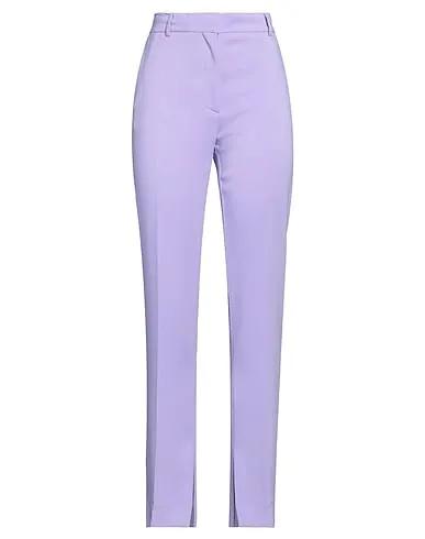 Light purple Crêpe Casual pants