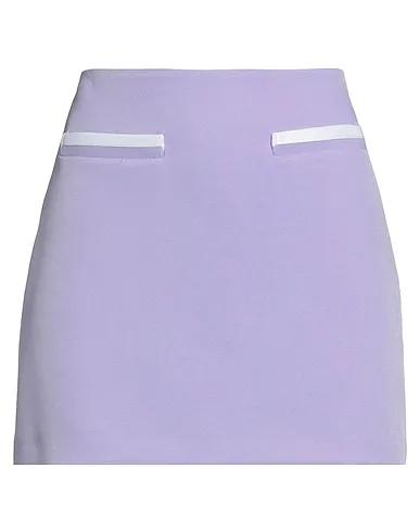 Light purple Crêpe Mini skirt