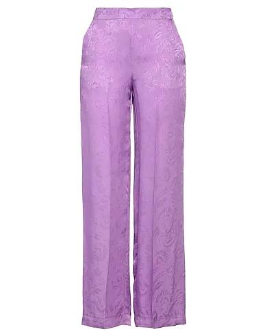 Light purple Jacquard Casual pants