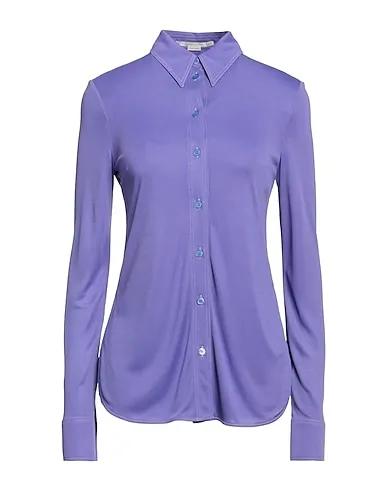 Light purple Jersey Solid color shirts & blouses