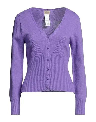 Light purple Knitted Cardigan