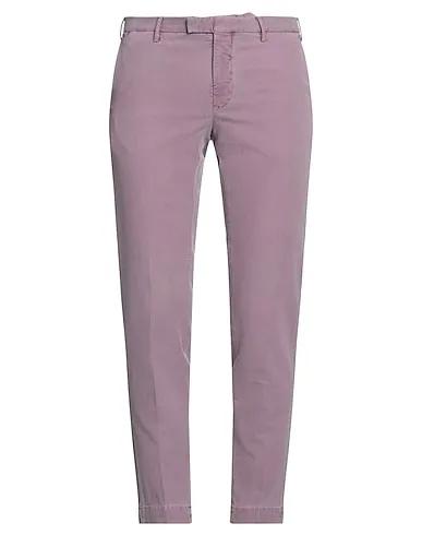 Light purple Plain weave Casual pants