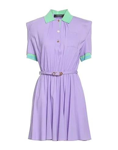 Light purple Plain weave Short dress