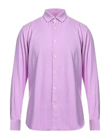 Light purple Plain weave Solid color shirt