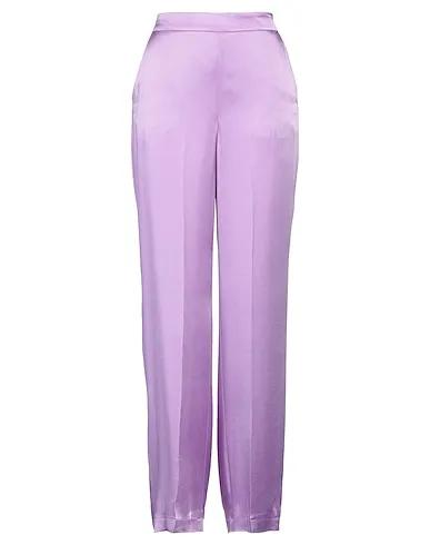 Light purple Satin Casual pants